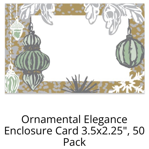 Ornamental Elegance Enclosure Card 3.5x2.25" Pack of 50 - Picture 2 of 6